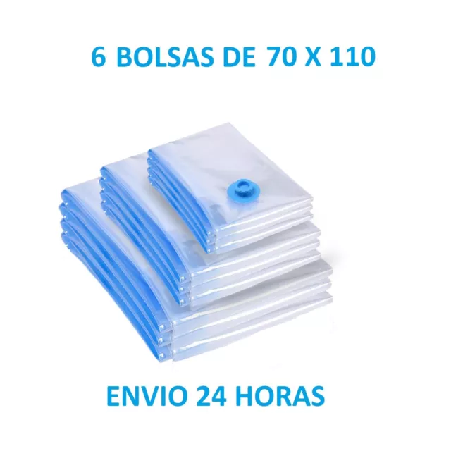 6 BOLSAS DE VACIO 70X110 HERMETICAS PARA MANTAS ROPA FUNDAS VIAJE Envio 24h 44