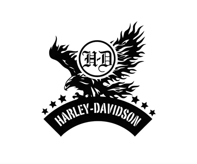Harley Davidson Adler Eagle T-Shirt und Sticker Kurzarm Shirt Farb-Größenauswahl 2