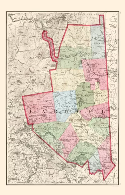 Carroll County New Hampshire - Walling 1877 - 23.00 x 35.68