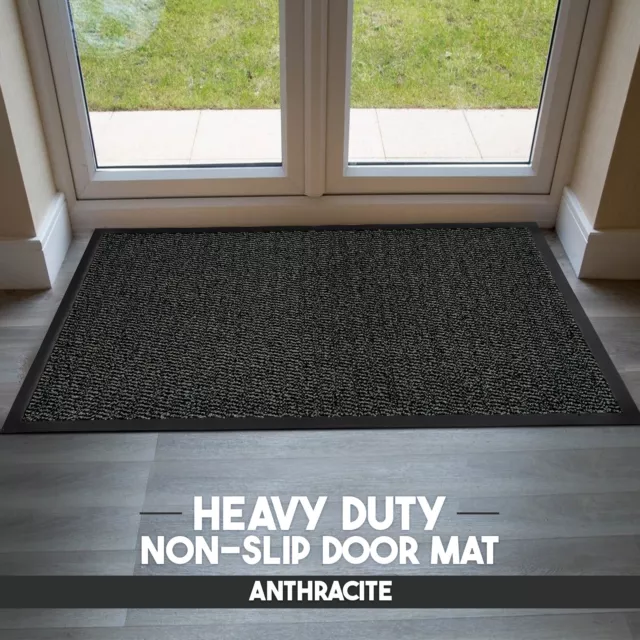 Large Door Mat Heavy Duty Non-Slip Dirt Trapper Kitchen Home Floor Barrier Mats