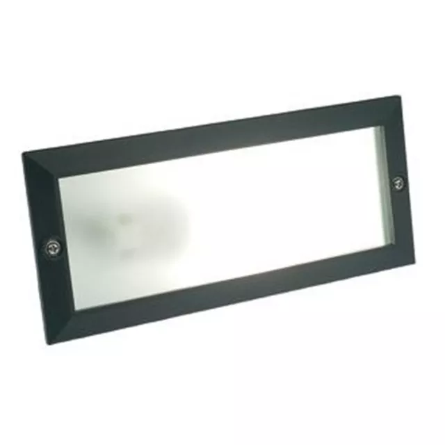 Faretti Segnapasso Luce LED ad Incasso per Parete Muro IP54 Nero 40 W