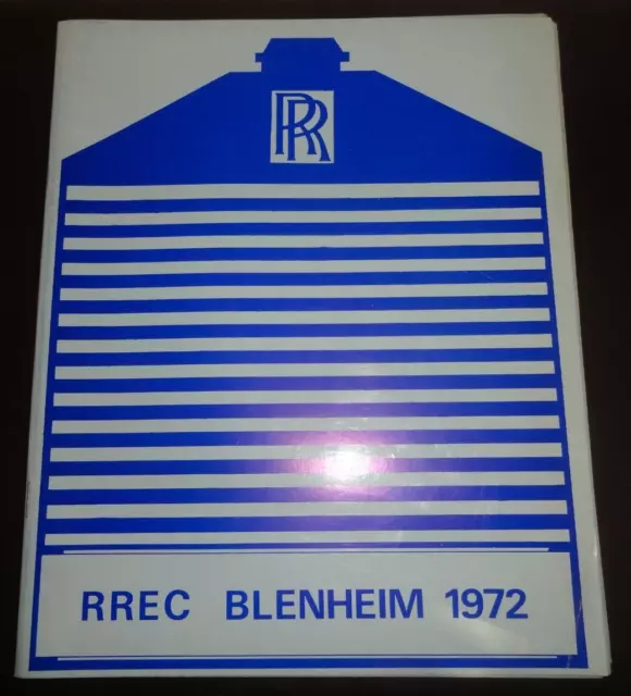 Rolls Royce Enthusiasts Club Concours & Rally Blenheim 1972 programme