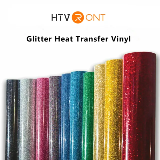 Glitter Heat Transfer Vinyl HTV Iron On Film for Heat Press T-shirt Silhouette