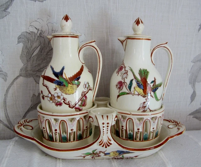 Rare serviteur huilier et vinaigrier KG Lunéville début 20ème