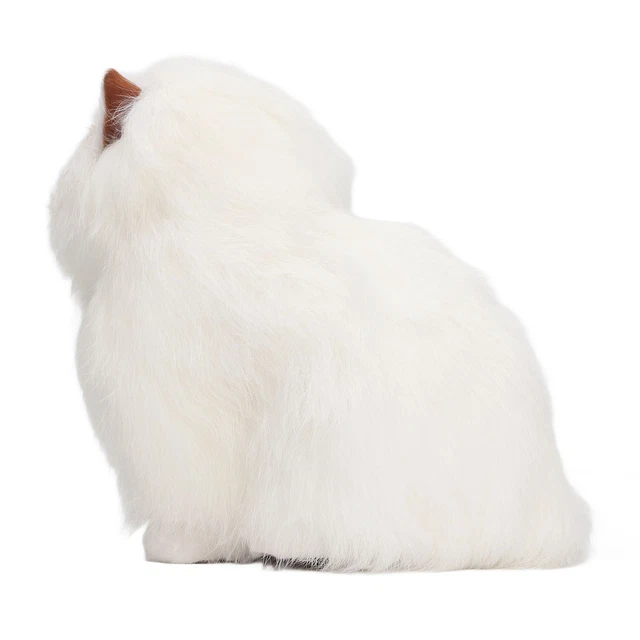 (Eyes Opened) Synthetic Fur Cat Statue Funny Lifelike Lovely Exquisite