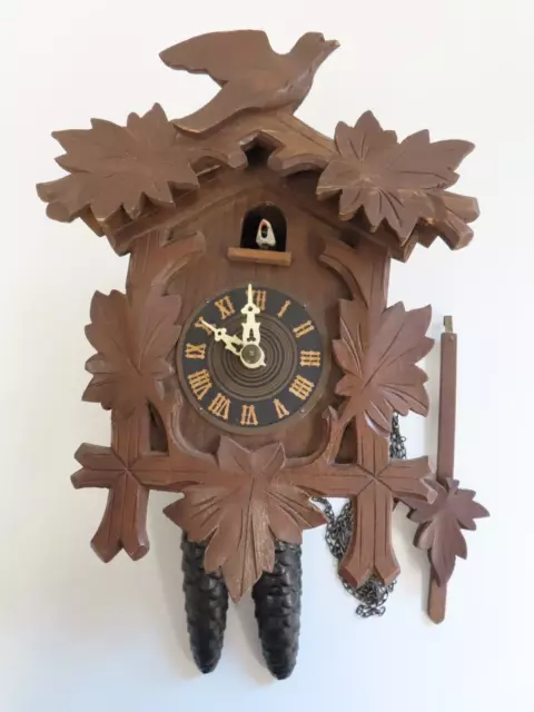 Vintage Cuckoo Clock Pine Cone Weights Bellows Bird Black Forest Spares Repair