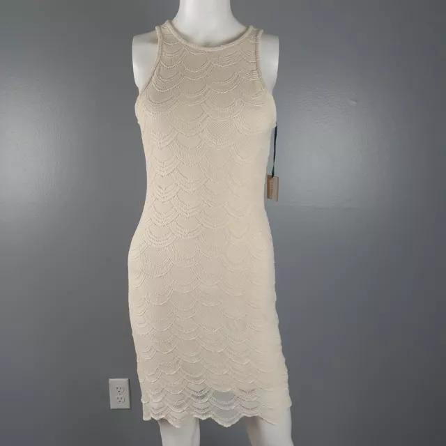 Nightcap Clothing Womens Belize Dress Size 2 Ivory Lace Sleeveless Lined