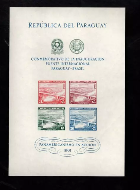 Paraguay sc#C277a (1961) Souvenir Sheet MNH