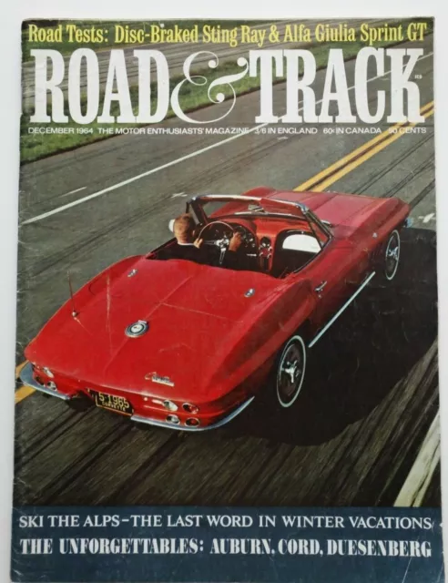 ROAD and TRACK December 1964 Corvette Alfa Giulia Sprint GT NSU Alfa GTZ Taurus