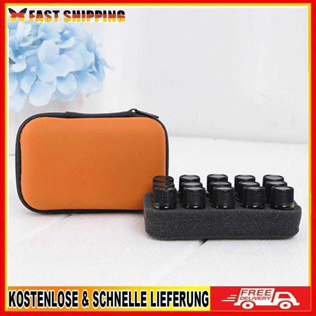 N/W Hawkoch Flaschenbehälter Tasche, 15 Slot Flaschenhalter ätherisches Öl Rolle