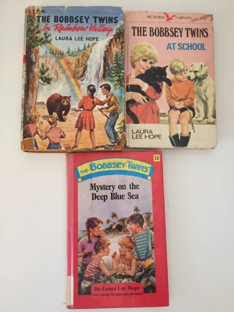 Lot of 3 Vintage The Bobbsey Twins Books by Laura Lee Hope HC 1950s