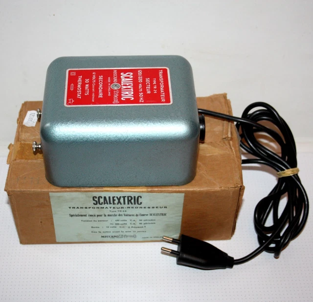 Transformateur SCALEXTRIC TRIANG TR1 Vintage – 110V/220V, 12V, Testé Et Fonctionnel