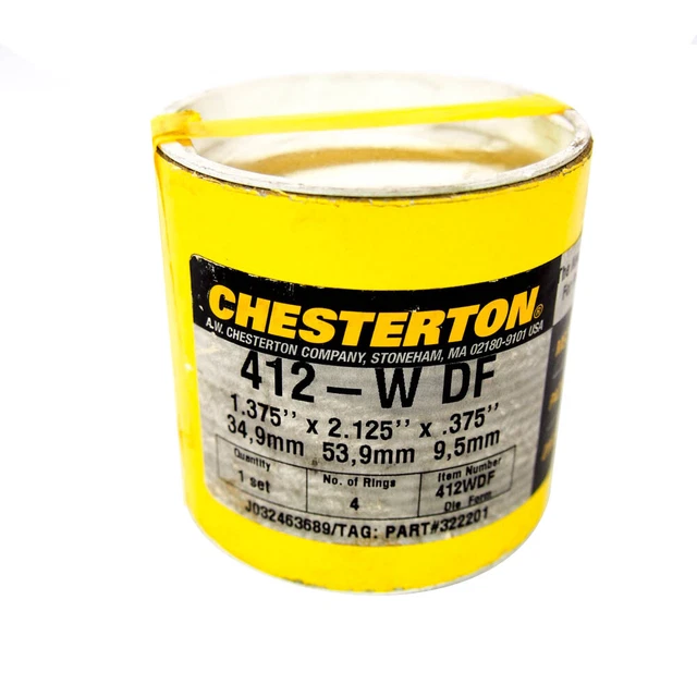 Chesterton 412-W DF Synthetic Multi-Service Pump Packing 1.375 x 2.125 x .375"