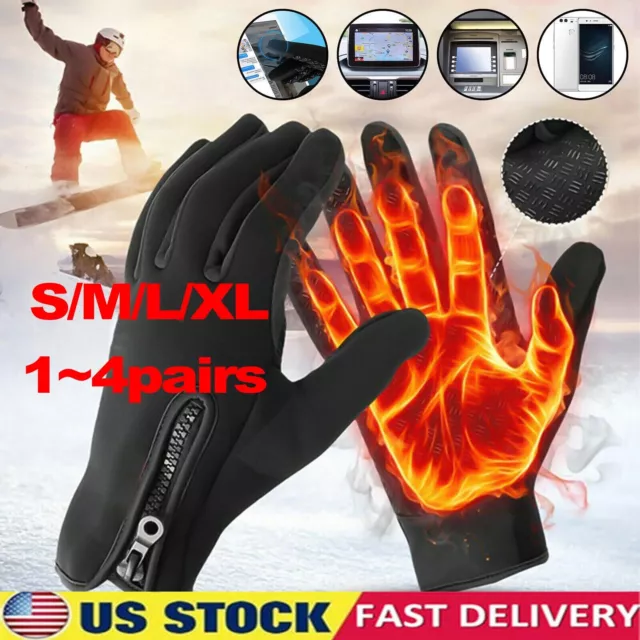 Thermal Windproof Waterproof Winter Gloves Touch Screen Warm Mittens Men Women