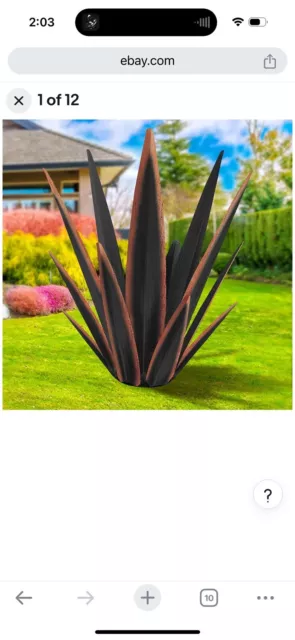 Large Tequila Rustic Sculpture, Rustic Metal Agave Plants for Outdoor Patio Yard