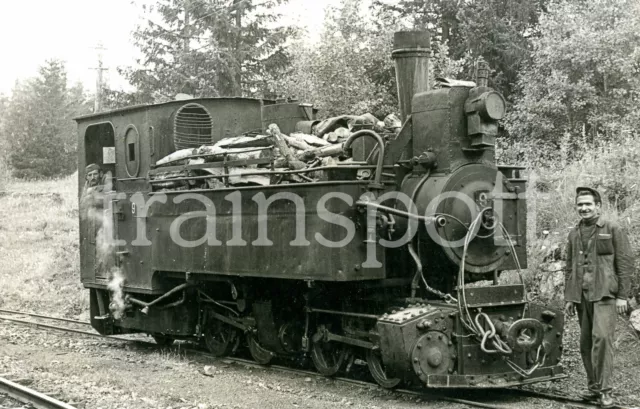 Baryt-Foto Dampflok Steinbeisbahn 9, JZ, 1959