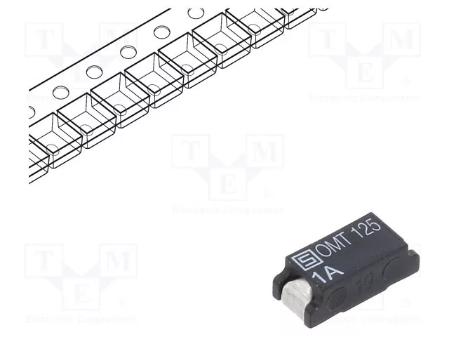 SMD 125VAC Fusible 7,4x3,1mm 1A 125VDC Sécurité : Schmelz