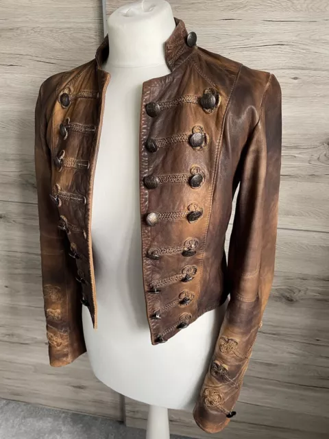 All saints karst military leather jacket shop