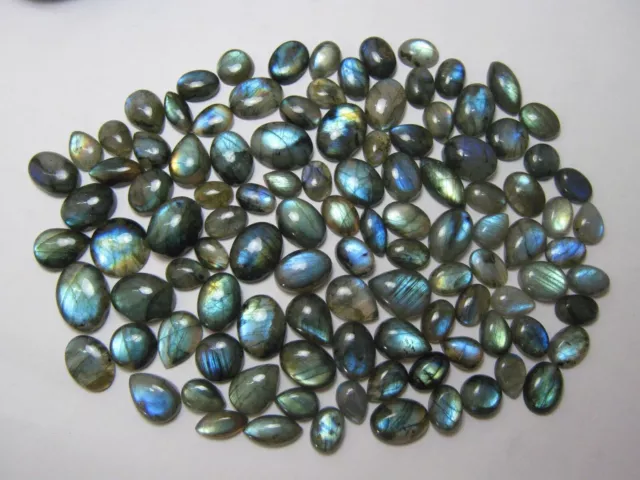 1002 Cts Natural Labradorite Cabochon Mix Shape Lot Loose Gemstone A 6717