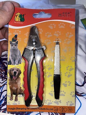Stainless Steel Pet Nail Clippers Cat Nail Scissors Cat Nail Drill N15
