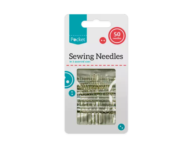 Hand Sewing Needles Embroidery Stitching Projects Assorted Size Needle 50 Pack