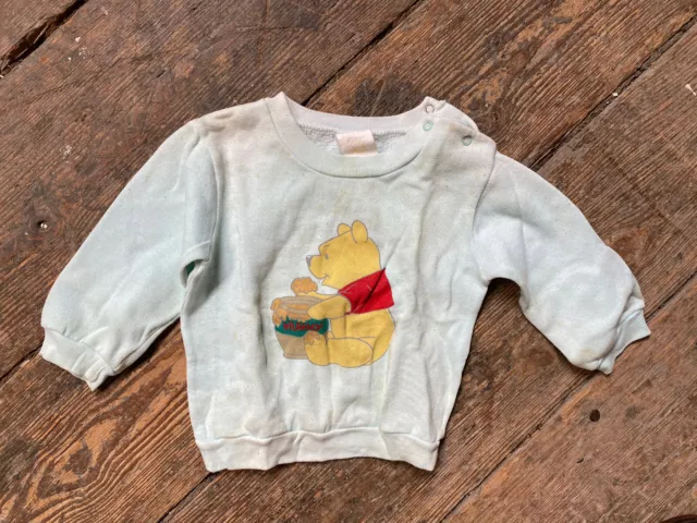 Vintage Winnie The Pooh Sweatshirt Top Kids Boys Girls Childrens 3T