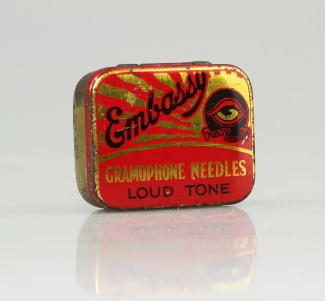 EMBASSY 'Loud Tone' Gramophone Needle Tin, FULL with needles (AA121)