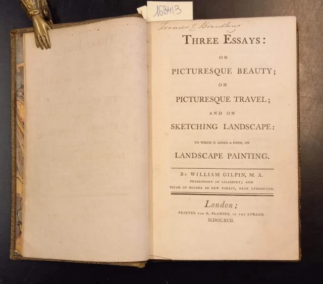 GILPIN William. THREE ESSAYS. London, Printed for R. Blamire in the Strand, 1792