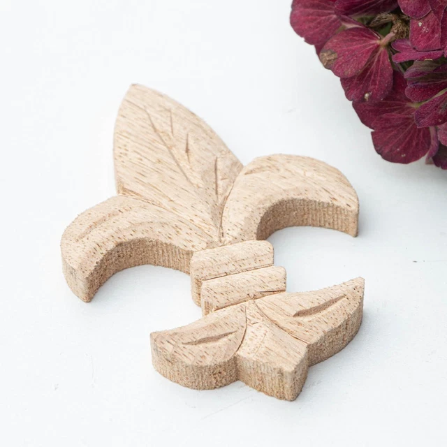 Holzornament, Lilie, Klein, Chabby Chic | Holz, braun | H 11,0 x B 7,5 cm