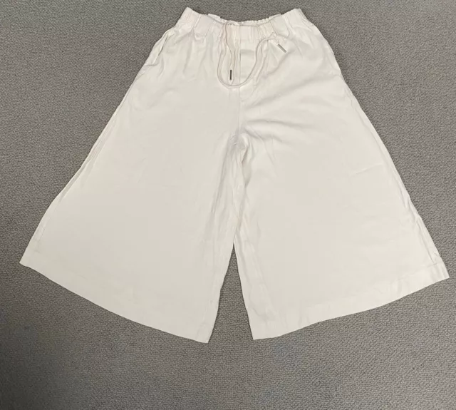 Helmut Lang Culottes Womens Size XS Extra Small Off White Cream Wide Leg