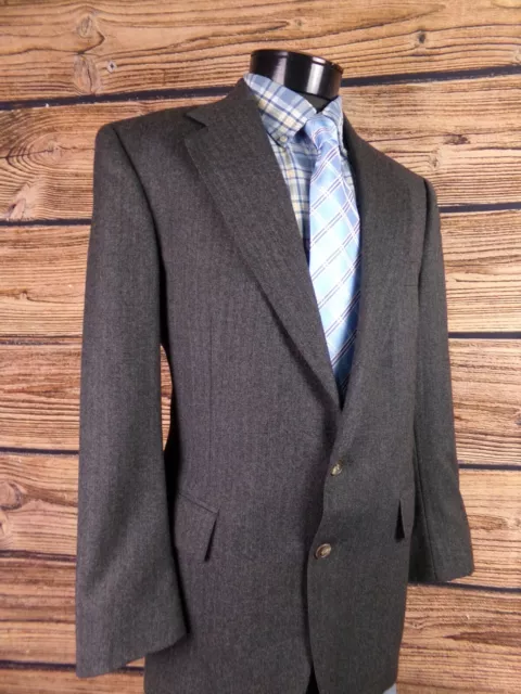 Polo University Club Blazer Mens Sport Coat Two Button Herringbone 40R Jacket