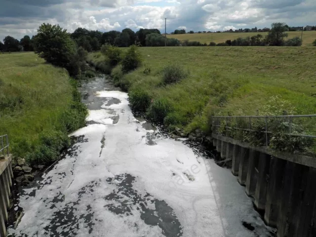 Photo 6x4 The River Dearne after the weir Darfield  c2011