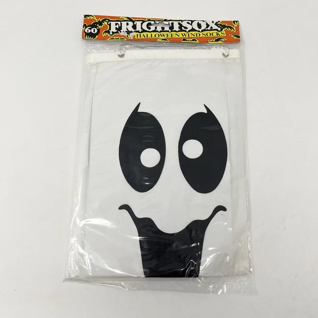 Vintage 90s Halloween Ghost Windsock Gemmy Frightsox NOS New
