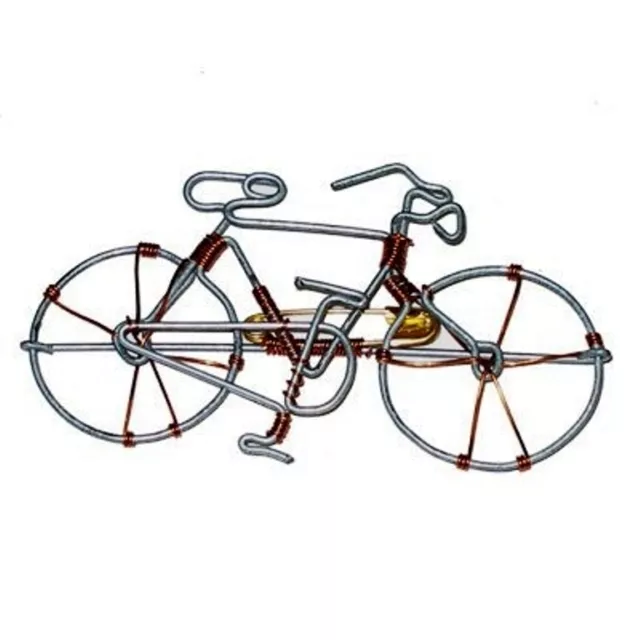 Recycled Wire Bicycle / Bike Pin Brooch from Kenya Fair Trade Eco Accessories 3