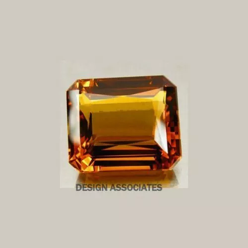 Madeira Citrine 8X6 Mm Emerald Cut Vvs From Brazil