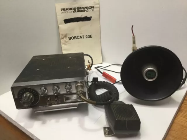 Pearce Simpson Bobcat 23 E CB Radio PA Speaker Mike Mount Bracket Vintage RD1