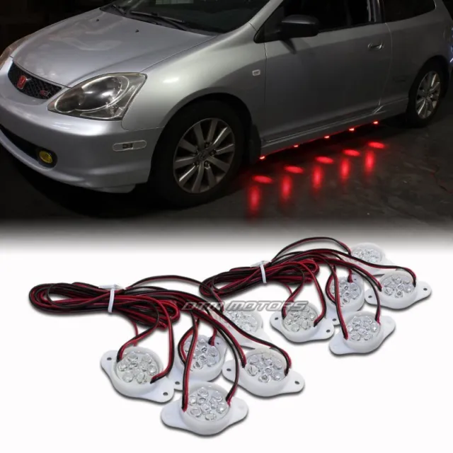 Stränge Unter Auto Rot Brabus Stil 90-LED Pfütze Licht Underglow Set Universelle