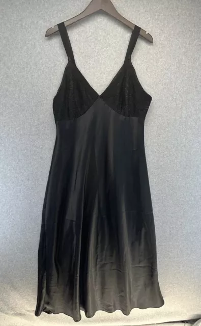 Gilligan & Omalley Womens Night Dress Size XXL Black Lightweight Long