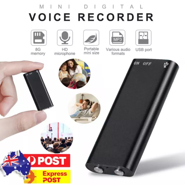 Digital Audio/ Sound/ Voice Recorder Dictaphone MP3 Player Rechargeable