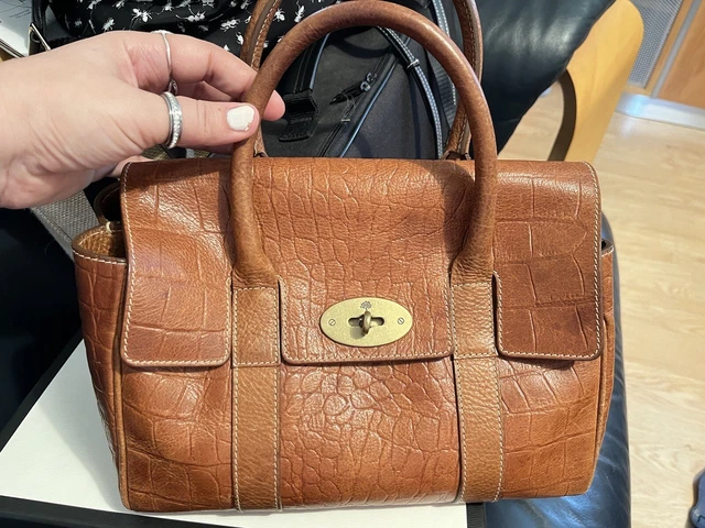 mulberry bayswater brown croc
