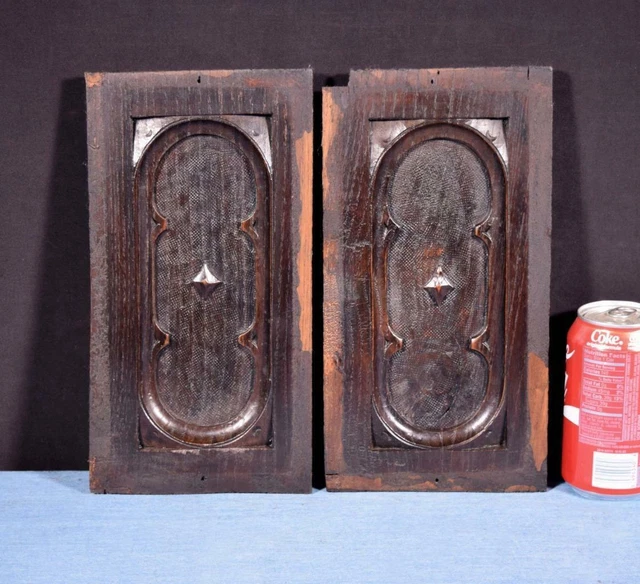 *Gothic Carved Architectural Panels/Trim in Solid Chestnut Wood Salvage
