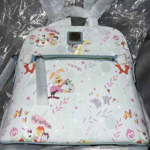 Dooney & Bourke Disney Parks Reigning Rabbits Top Handle Backpack Bag Luxe New