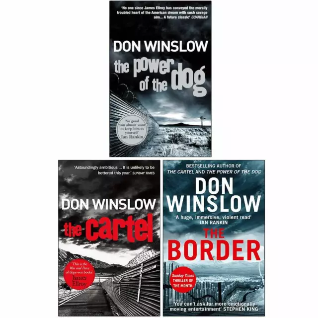 Don Winslow 3 Books Collection Pack set The Power of the Dog,The Cartel,Border