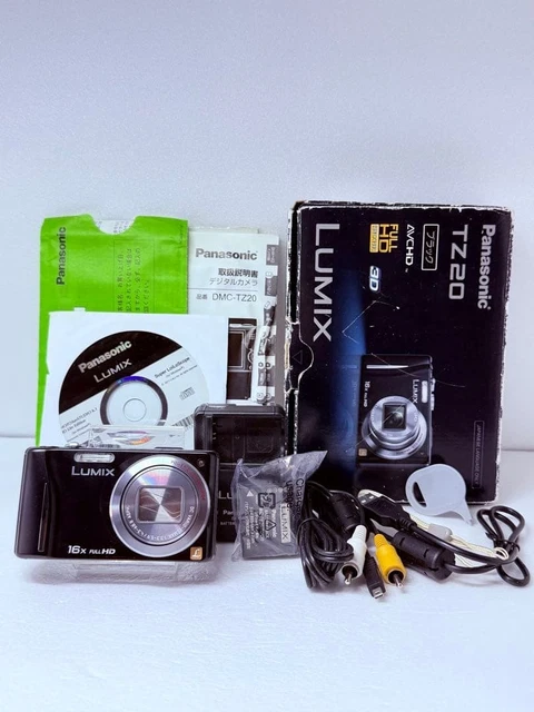 PANASONIC LUMIX DMC-TZ20 Gold Tested Working With Box From Japan