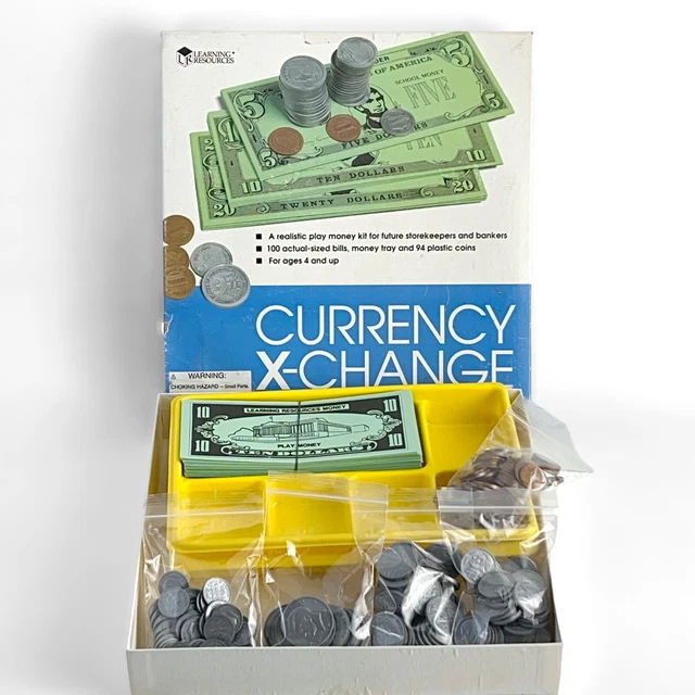 NEW LEARNING RESOURCES Pretend Play Money HomeSchool Math Currency HUGE