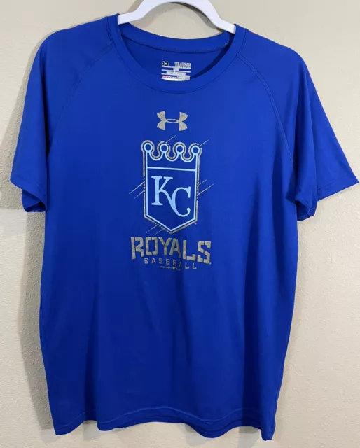 Kansas City Royals Under Armour Youth Boys Short Sleeve Shirt, size Y XL