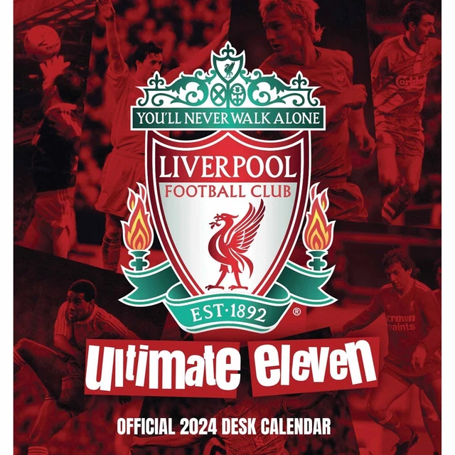 LIVERPOOL FC, ULTIMATE Eleven Easel Desk Calendar 2024 Football £6.98