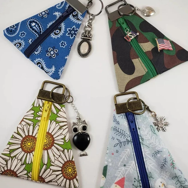 Key Acrylic Plate Cute Triangle Key Fob Pouch Template For Sewing Transparent 7