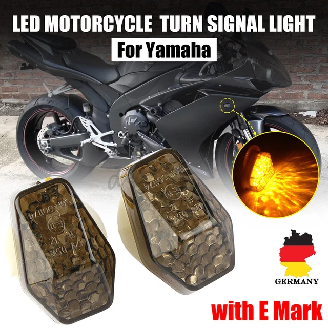 2 Indicatori Di Direzione A LED Per YZF R1 R3 R6 R6S FZ6 FZ1