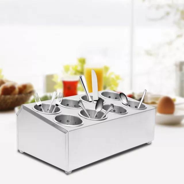 Cylinder Flatware Silverware Utensil Holder for Kitchen 6-Hole or 8-Hole US